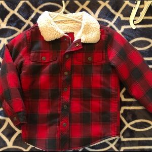 Gap Sherpa Plaid Jacket